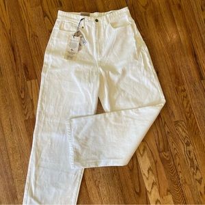 Thrills white jean high waist wide leg
